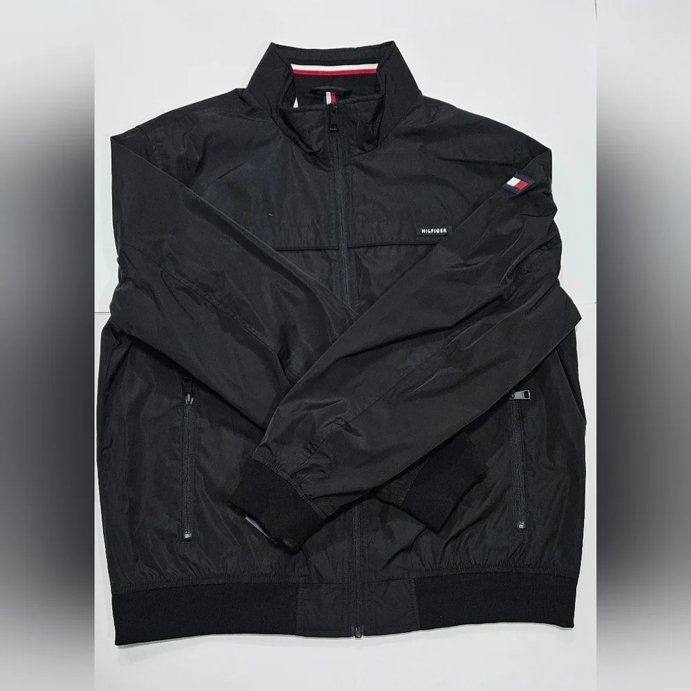 NWT Tommy Hilfiger Men's Legacy Water and Wind Resistant  Bomber Jacket Size L - Picture 4 of 11